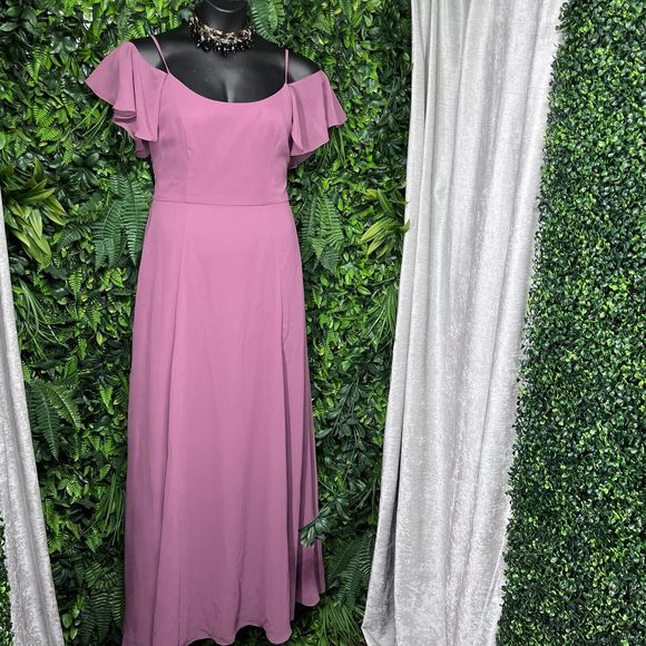 CELEBRATE DB STUDIO Dress Women 12 Pink‎ Flowy Cold Shoulder Evening Gown 2381 - Picture 8 of 10